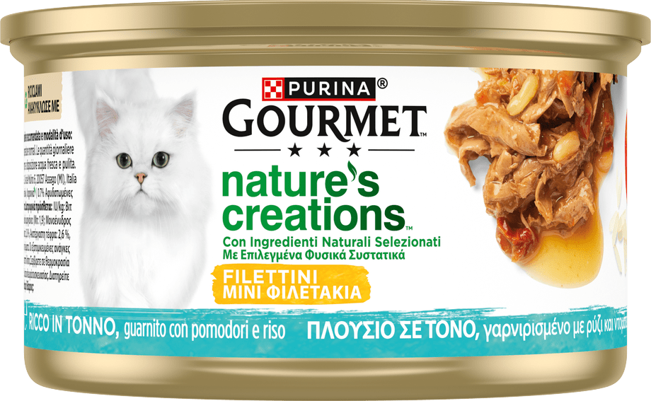 PURINA GOURMET NATURE'S CREATION TONNO, POMODORI E RISO 85GR
