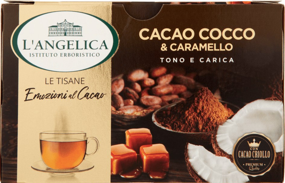 L'ANGELICA TISANA CACAO, COCCO E CARAMELLO 15 FILTRI