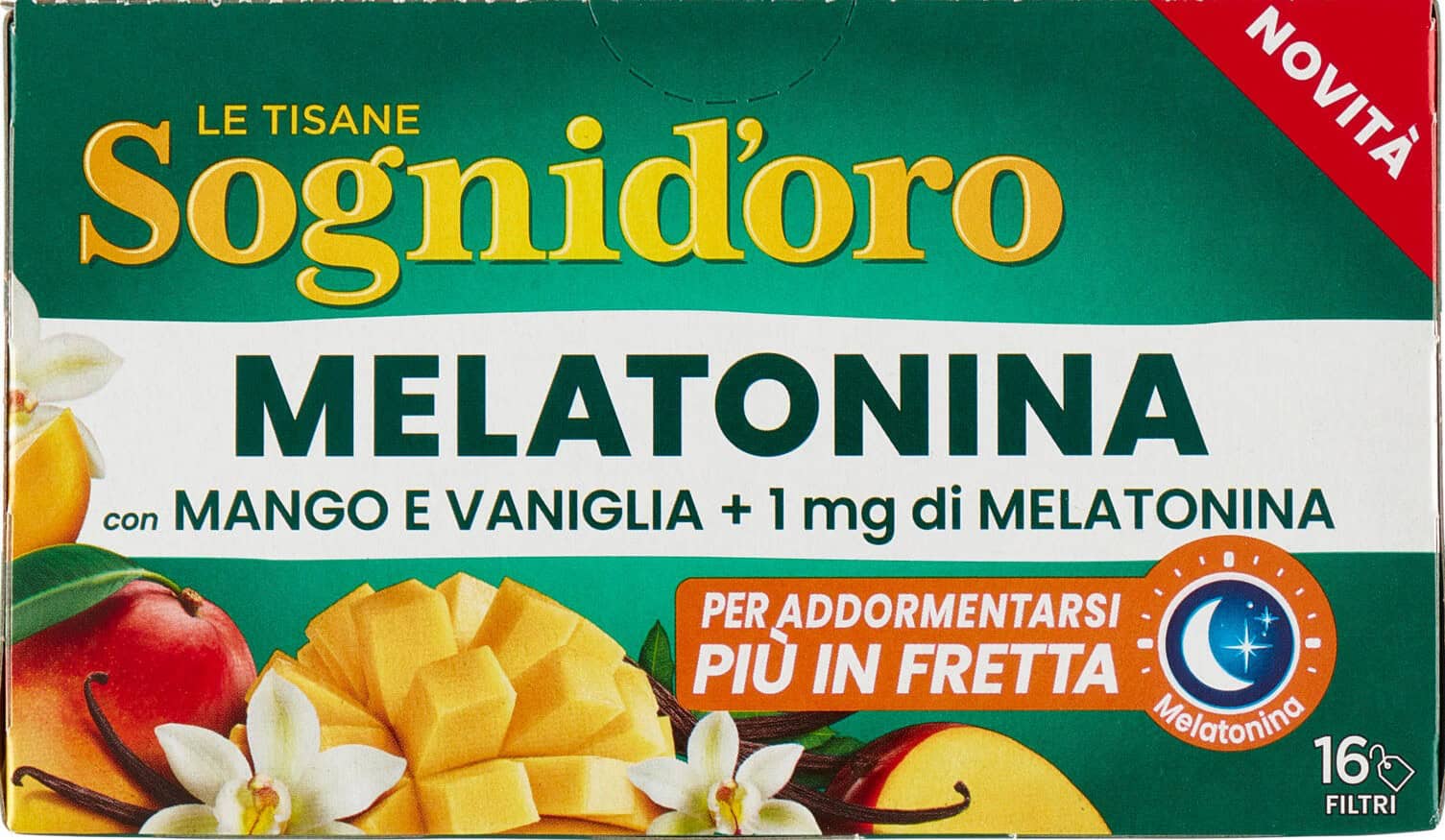 SOGNID'ORO TISANA MELATONINA CON MANGO E VANIGLIA 16 FILTRI