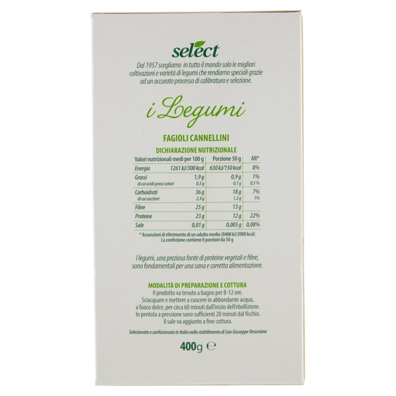 SELECT FAGIOLI CANNELLINI 400GR - immagine 2