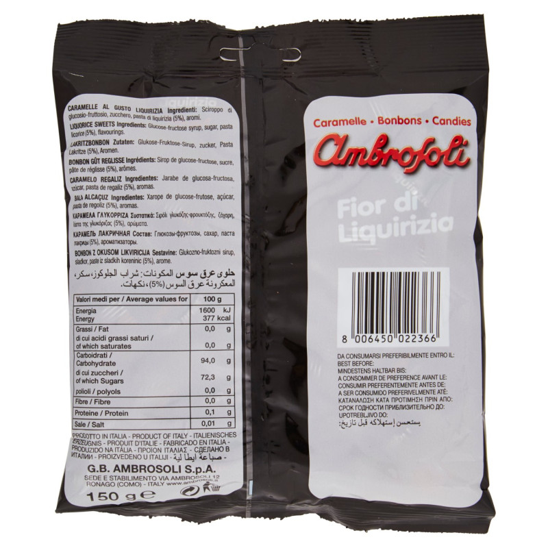 AMBROSOLI CARAMELLE LIQUIRIZIA 150GR - immagine 2
