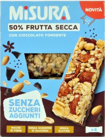 MISURA BARRETTE SENZA ZUCCHERO CIOCCOLATO 120GR