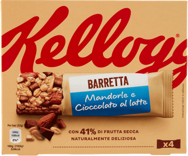 KELLOGG'S BARRETTE CIOCCOLATO LATTE 128GR