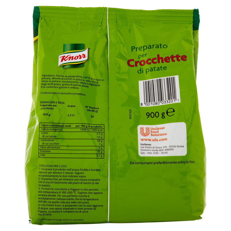 KNORR PREPARATO PER CROCCHETTE DI PATATE 900GR - immagine 2