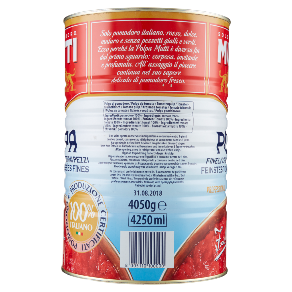 MUTTI POLPA POMODORO FINE 4050GR - immagine 2