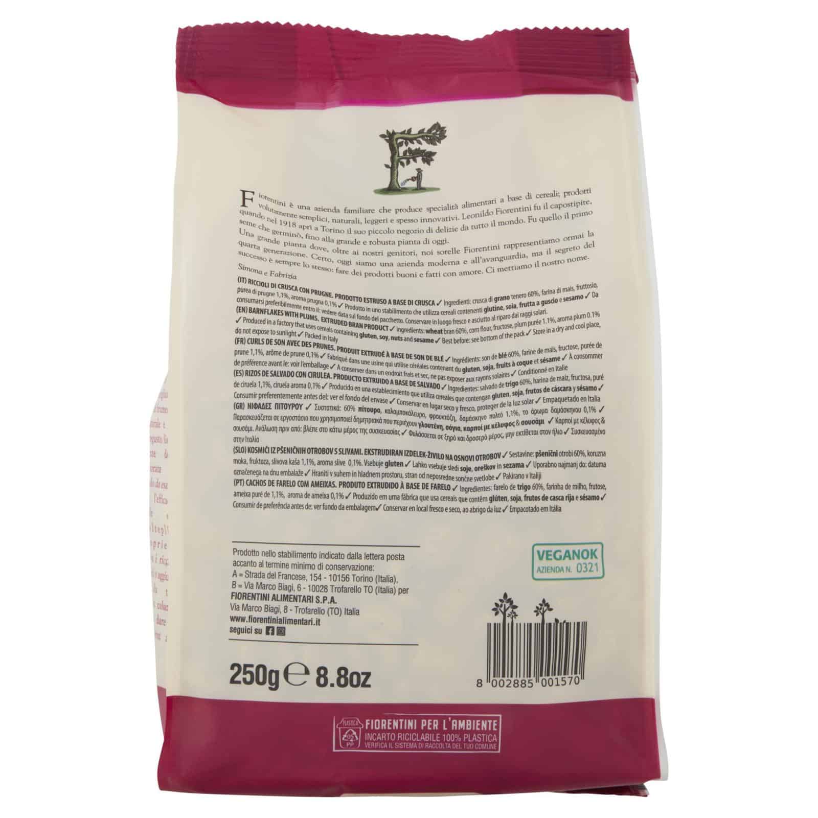 FIORENTINI BIO RICCIOLI CRUSCA 250GR - immagine 2