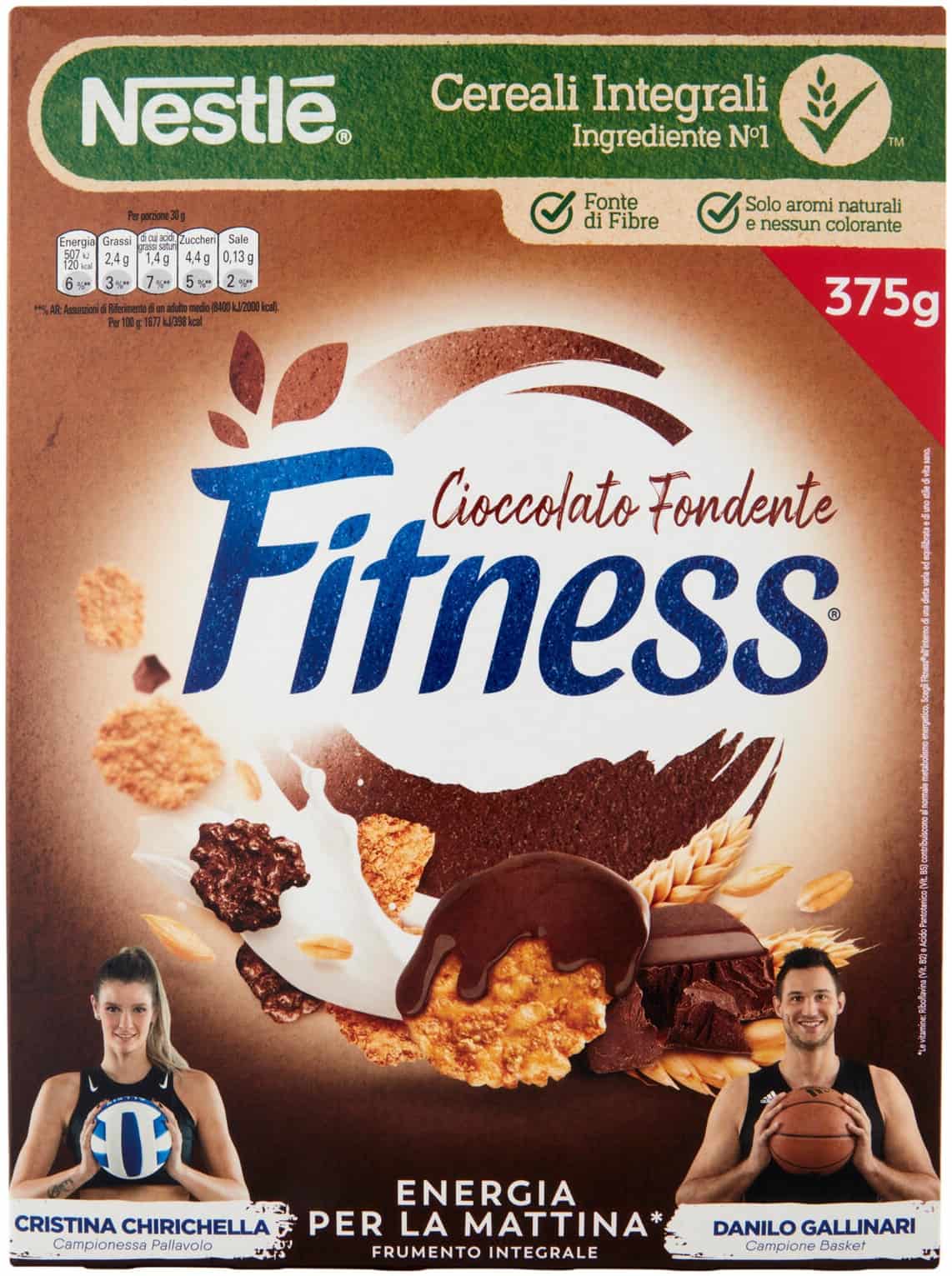 NESTLE' FITNESS DARK CHOCCOLATE 375GR
