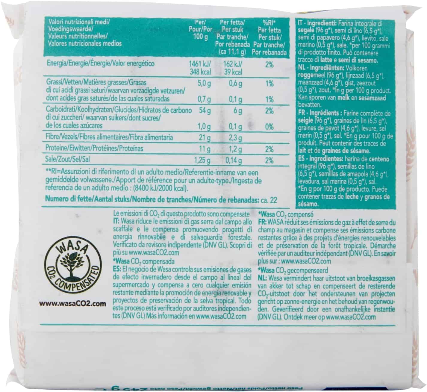 WASA CHRUNCHY TWIST CON SEMI DI LINO E PAPAVERO 245 GR - immagine 2