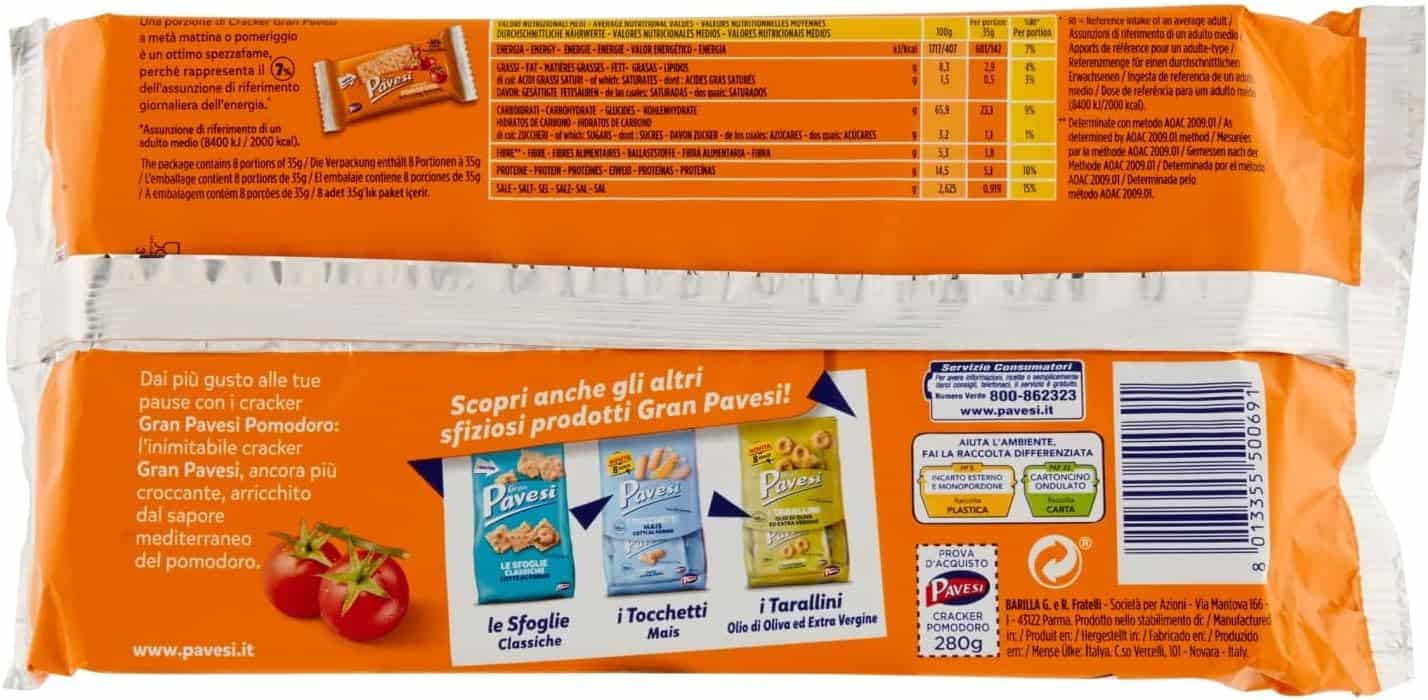 GRAN PAVESI CRACKER AL POMODORO 280 GR - immagine 2