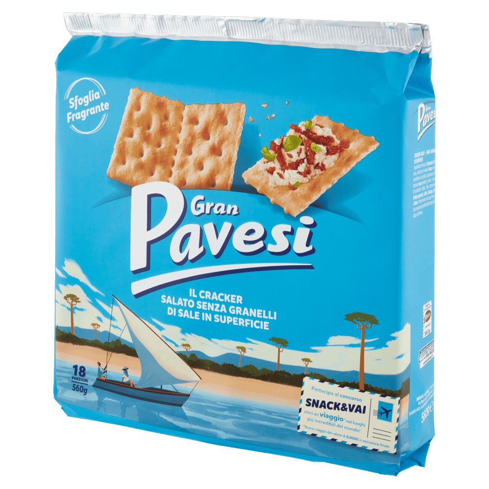 GRAN PAVESI CRACKERS SENZA SALE 560 GR - immagine 2