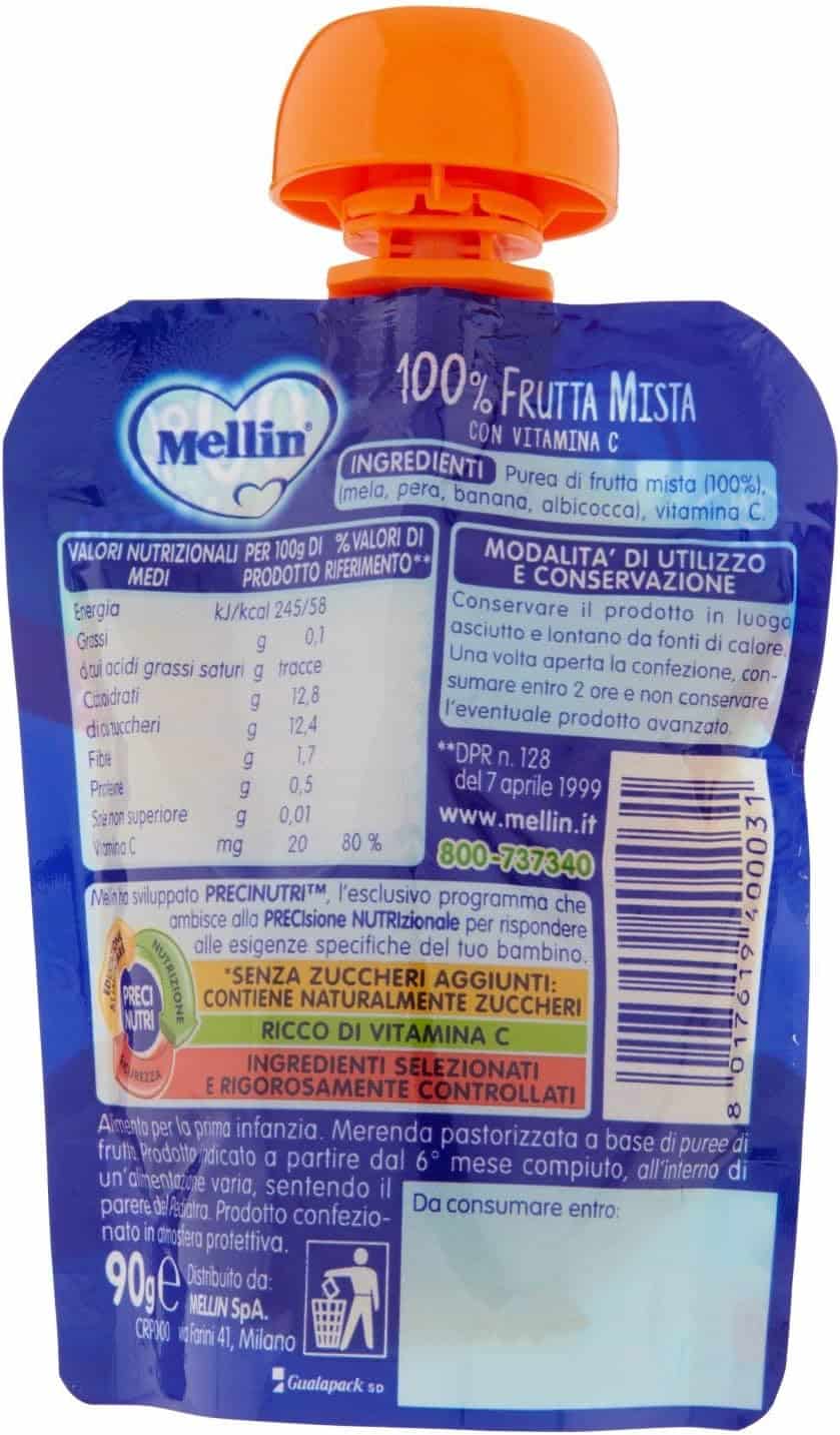 MELLIN POUCH FRUTTA MISTA 90G - immagine 2