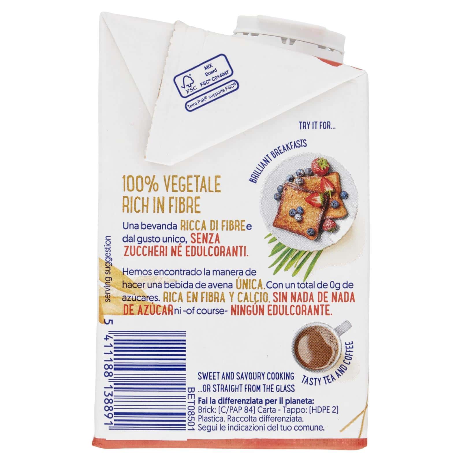 ALPRO BEVANDA AVENA SENZA ZUCCHERO 500 ML - immagine 3