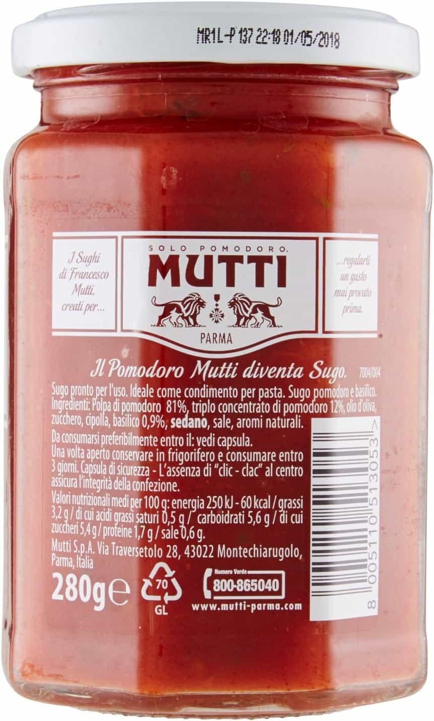 MUTTI SUGO AL BASILICO 280G - immagine 2