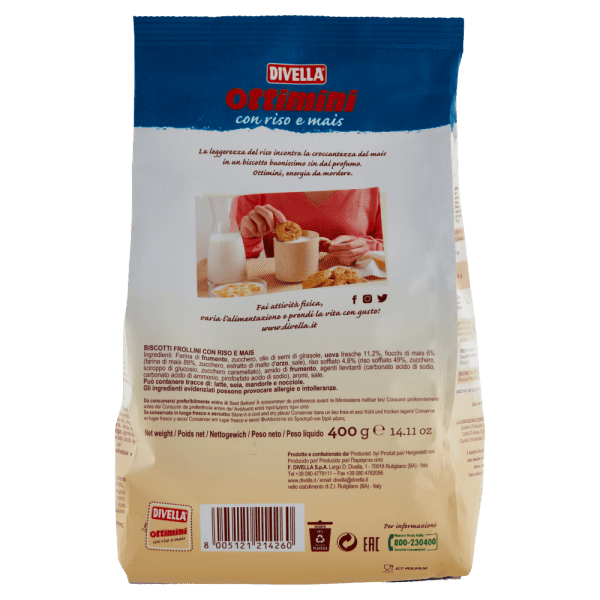 DIVELLA OTTIMINI RISO MAIS GR.400 - immagine 2