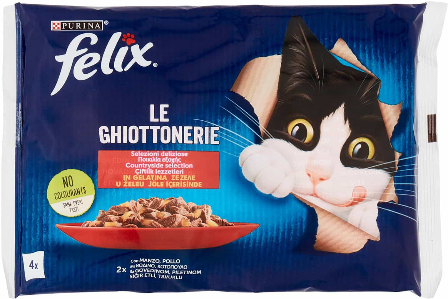 FELIX GHIOTTONERIE MANZO E POLLO 4X85 GR.