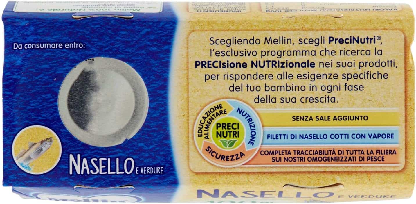 MELLIN OMOGENEIZZATO NASELLO 2 X 80 GR - immagine 3
