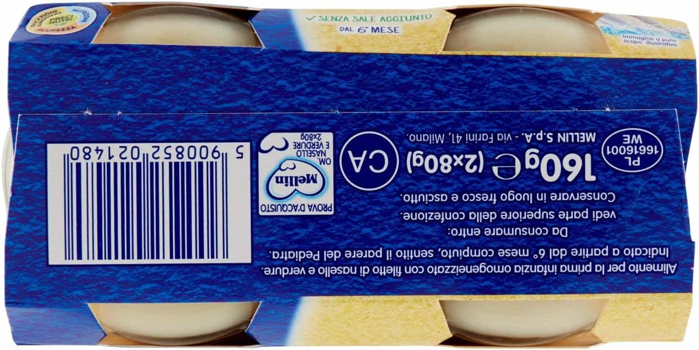 MELLIN OMOGENEIZZATO NASELLO 2 X 80 GR - immagine 4