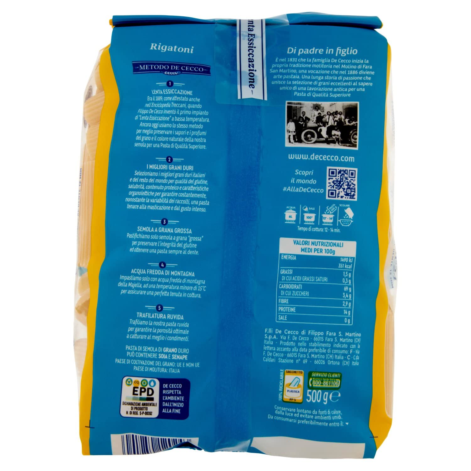 DE CECCO RIGATONI n. 24 500 GR - immagine 2