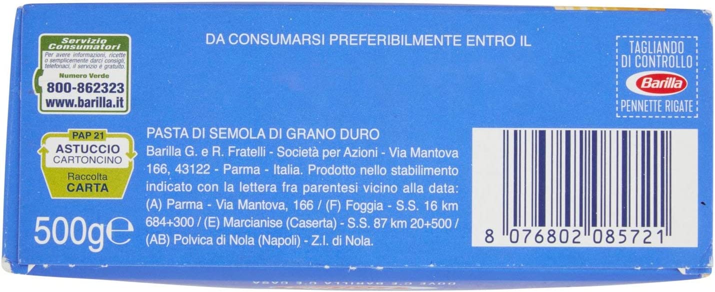 BARILLA PENNETTE RIGATE N. 72 500 GR - immagine 6
