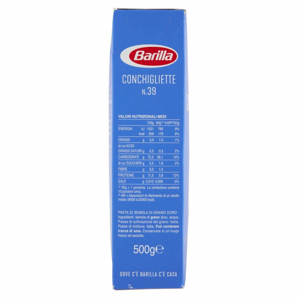 BARILLA CONCHIGLIETTE N. 39 500 GR - immagine 2