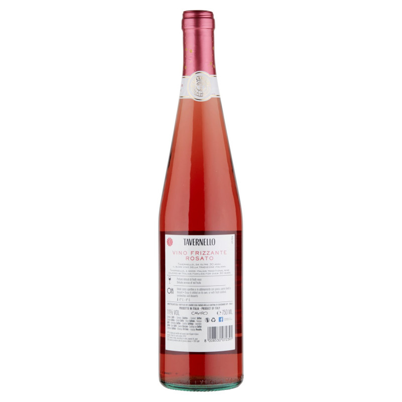 TAVERNELLO VINO FRIZZANTE ROSATO 75CL - immagine 2