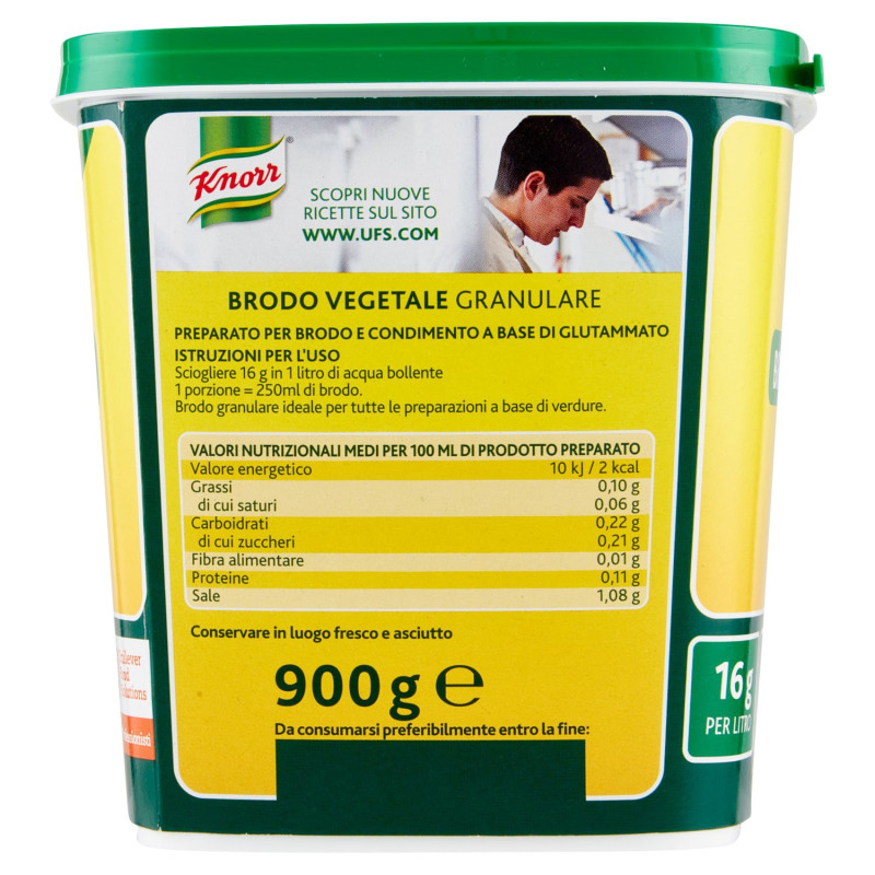 KNORR BRODO VEGETALE GRANULARE GR.900 - immagine 2