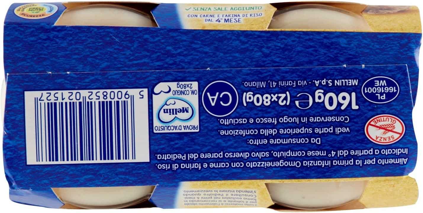 MELLIN OMOGENEIZZATO CONIGLIO 2 X 80 GR - immagine 4