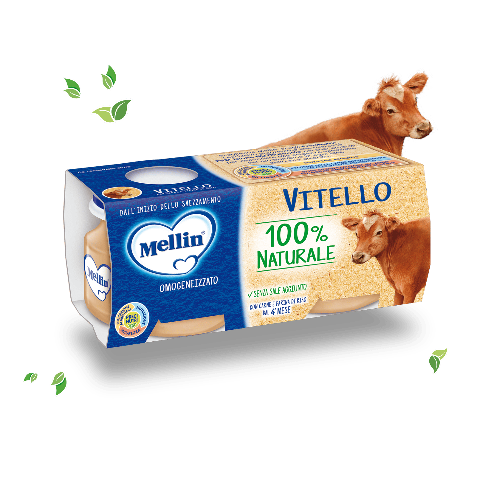 MELLIN OMOGENEIZZATO VITELLO 2 X 80 GR