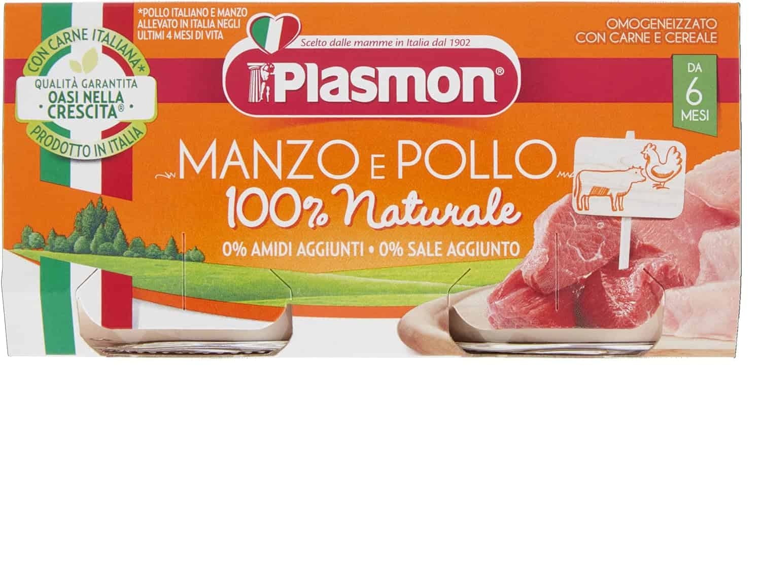 PLASMON OMOGENEIZZATO MANZO E POLLO 2 X 80 GR