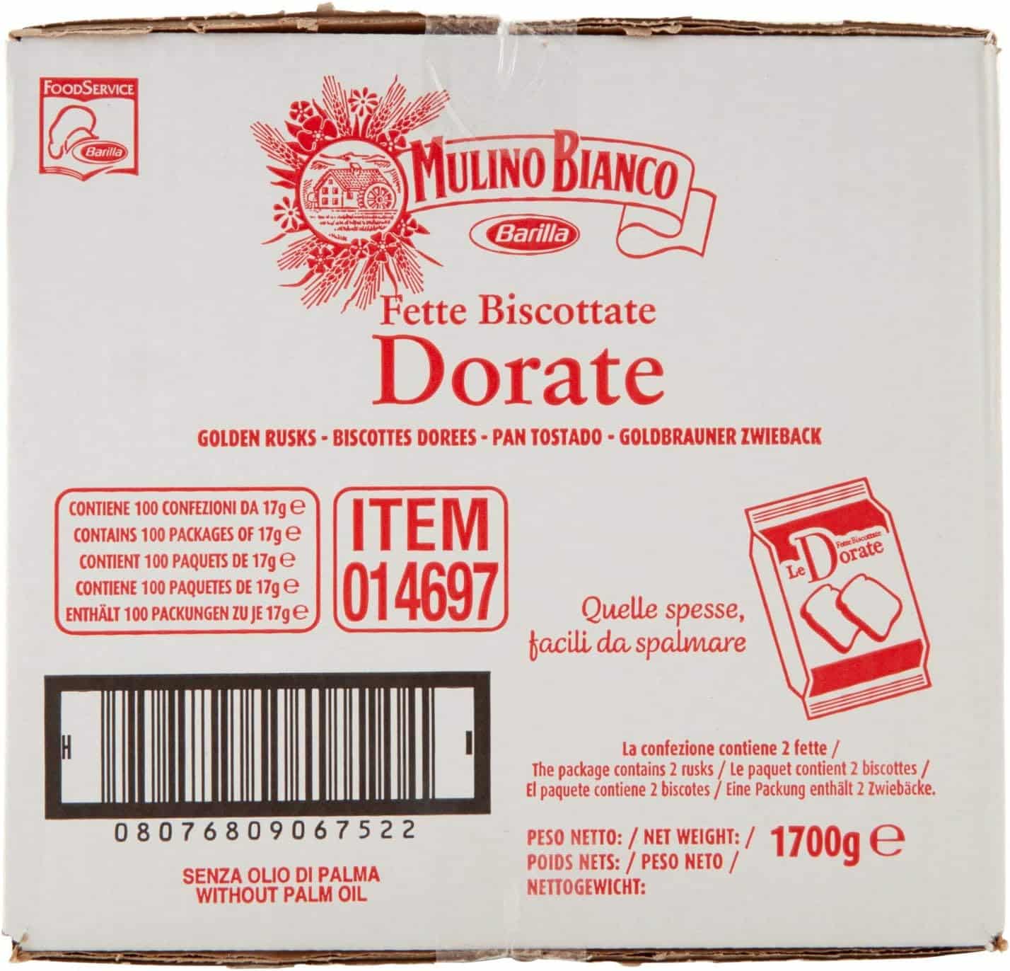 Mulino Bianco Fette Biscottate le Dorate - Pacco da 100 Pezzi (1700 gr) - immagine 6