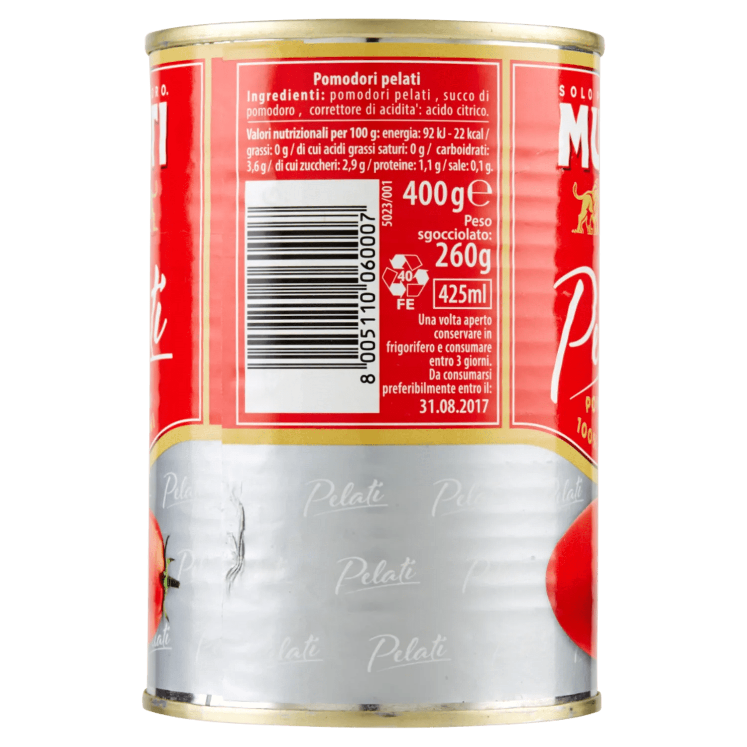 MUTTI POMODORI PELATI 400 GR - immagine 2