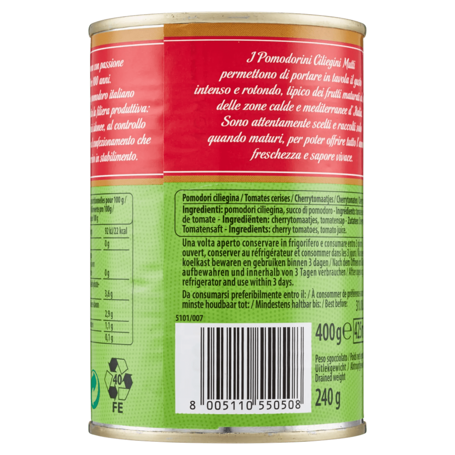 MUTTI POMODORINI CILIEGINI 400 GR - immagine 3