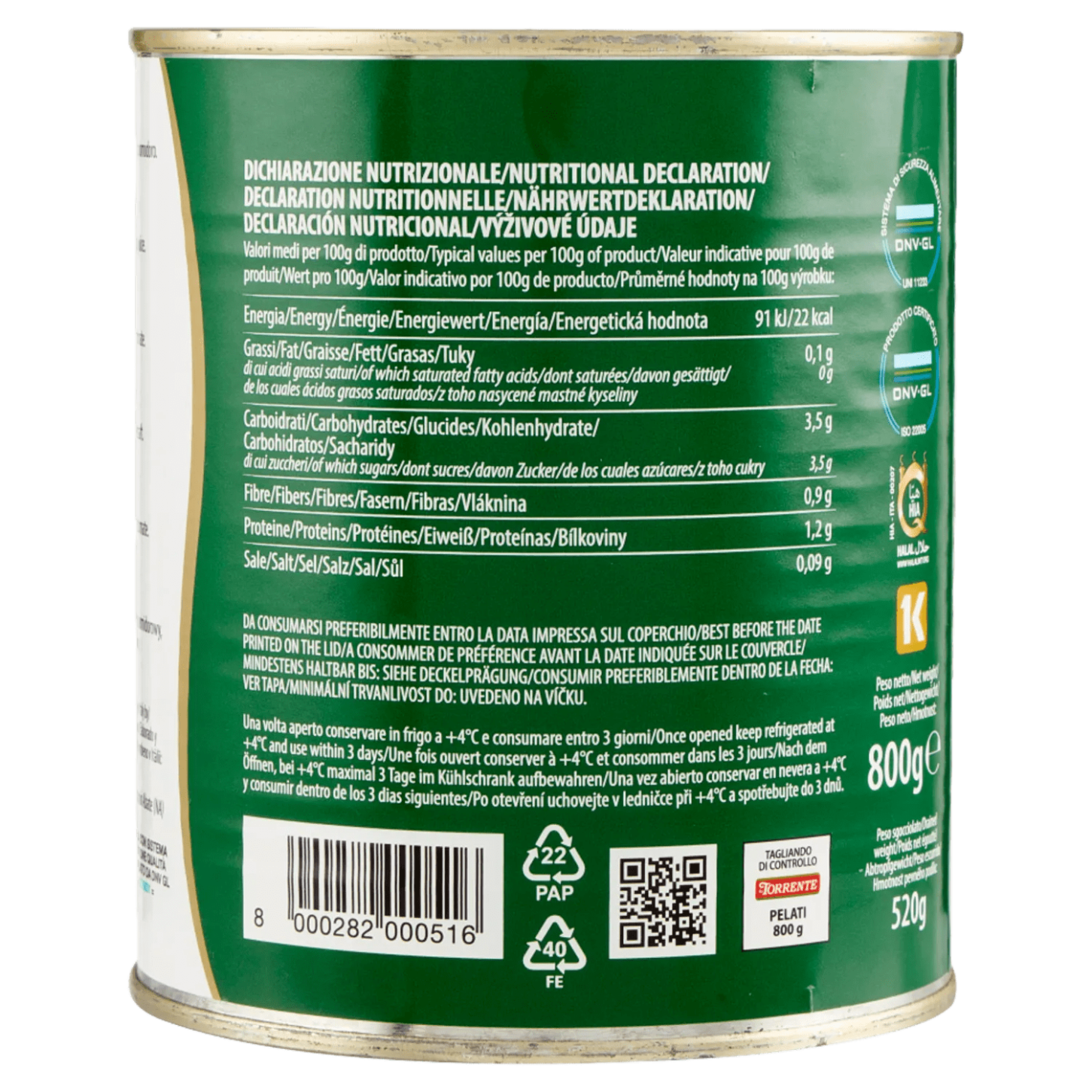 LA TORRENTE POMODORI PELATI 800 GR - immagine 3