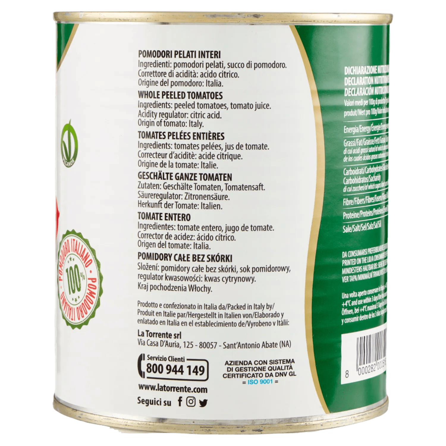 LA TORRENTE POMODORI PELATI 800 GR - immagine 4