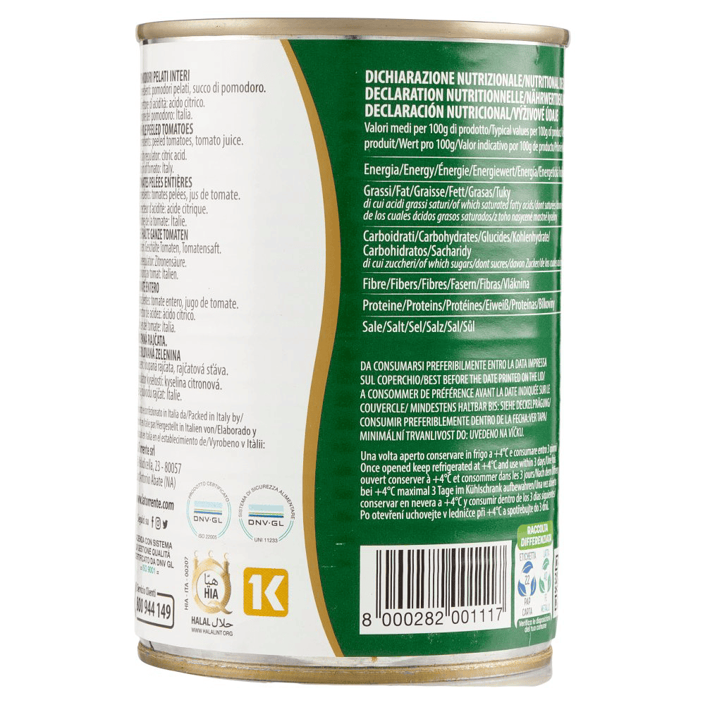 LA TORRENTE POMODORI PELATI 400 GR - immagine 2