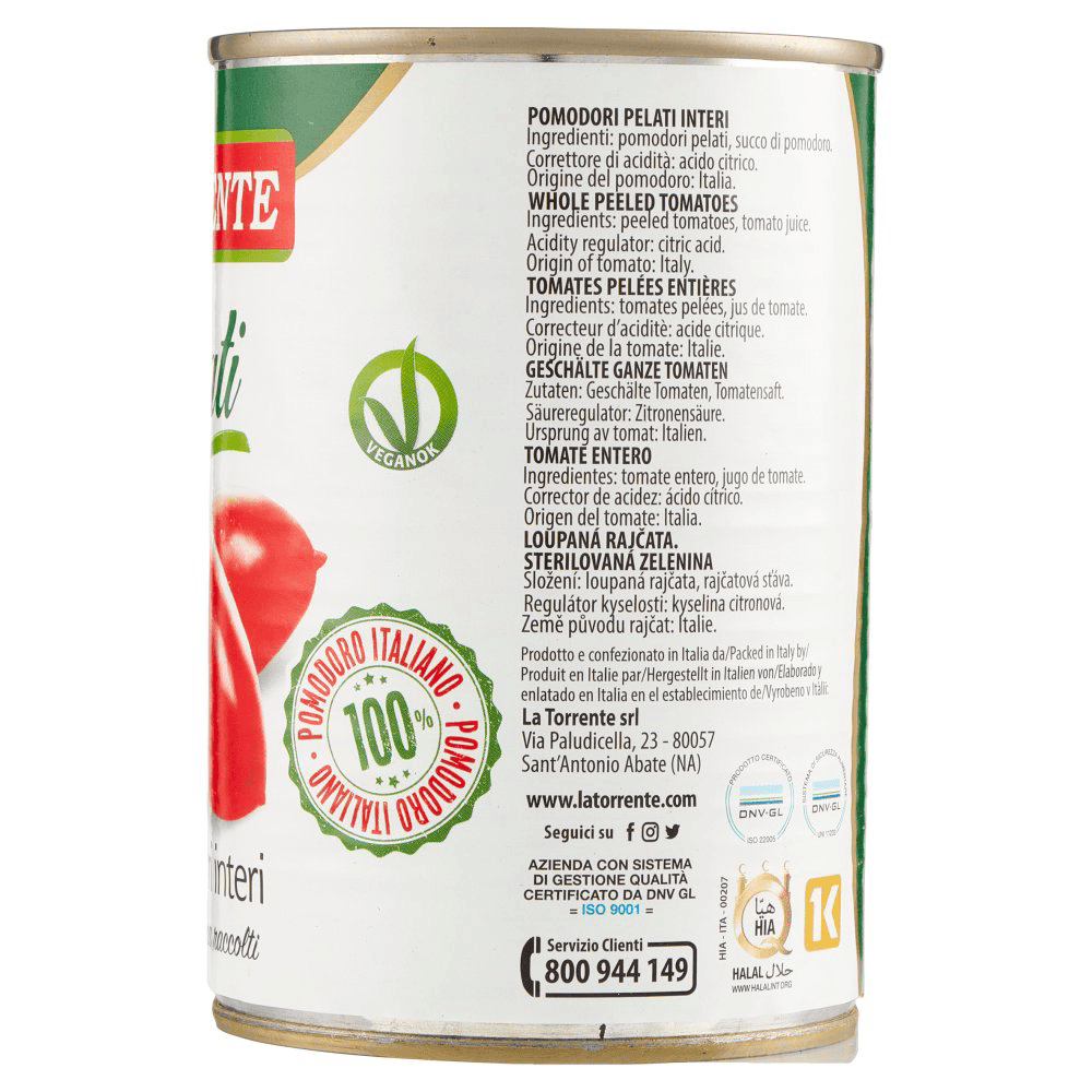 LA TORRENTE POMODORI PELATI 400 GR - immagine 4