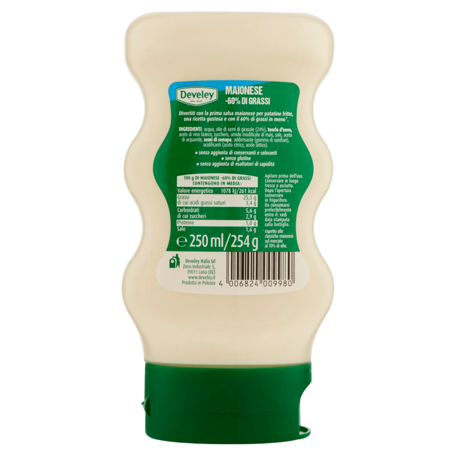 DEVELEY MAIONESE -60% GRASSI 250 ML - immagine 2