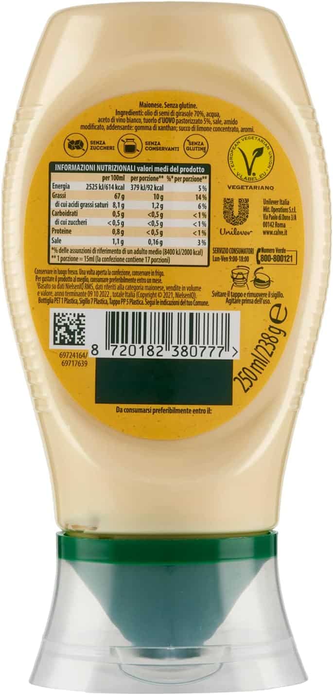 CALVÈ MAIONESE CLASICA TOP DOWN 250 ML - immagine 2