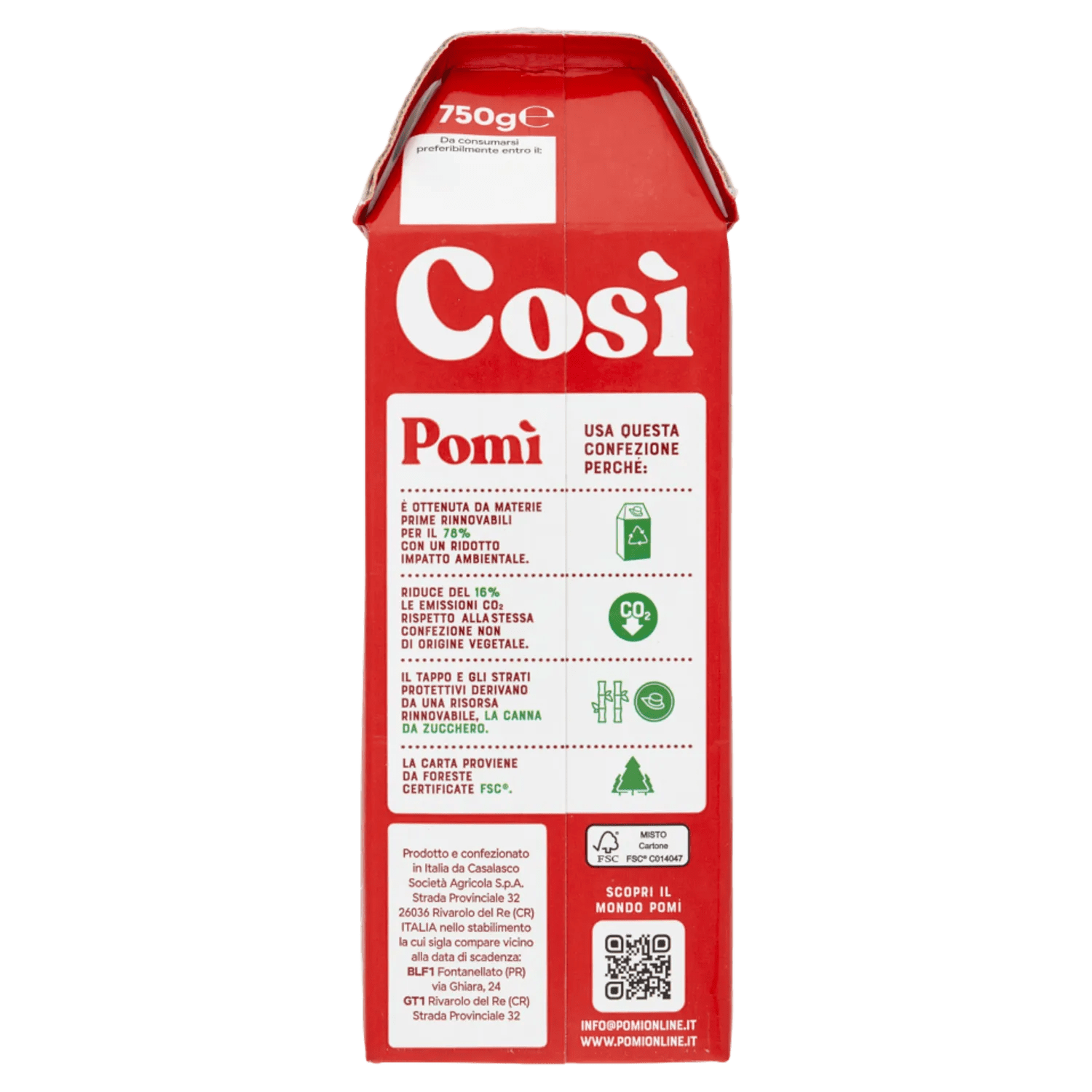 POMI' PASSATA DI POMODORO BRICK 750 GR - immagine 2