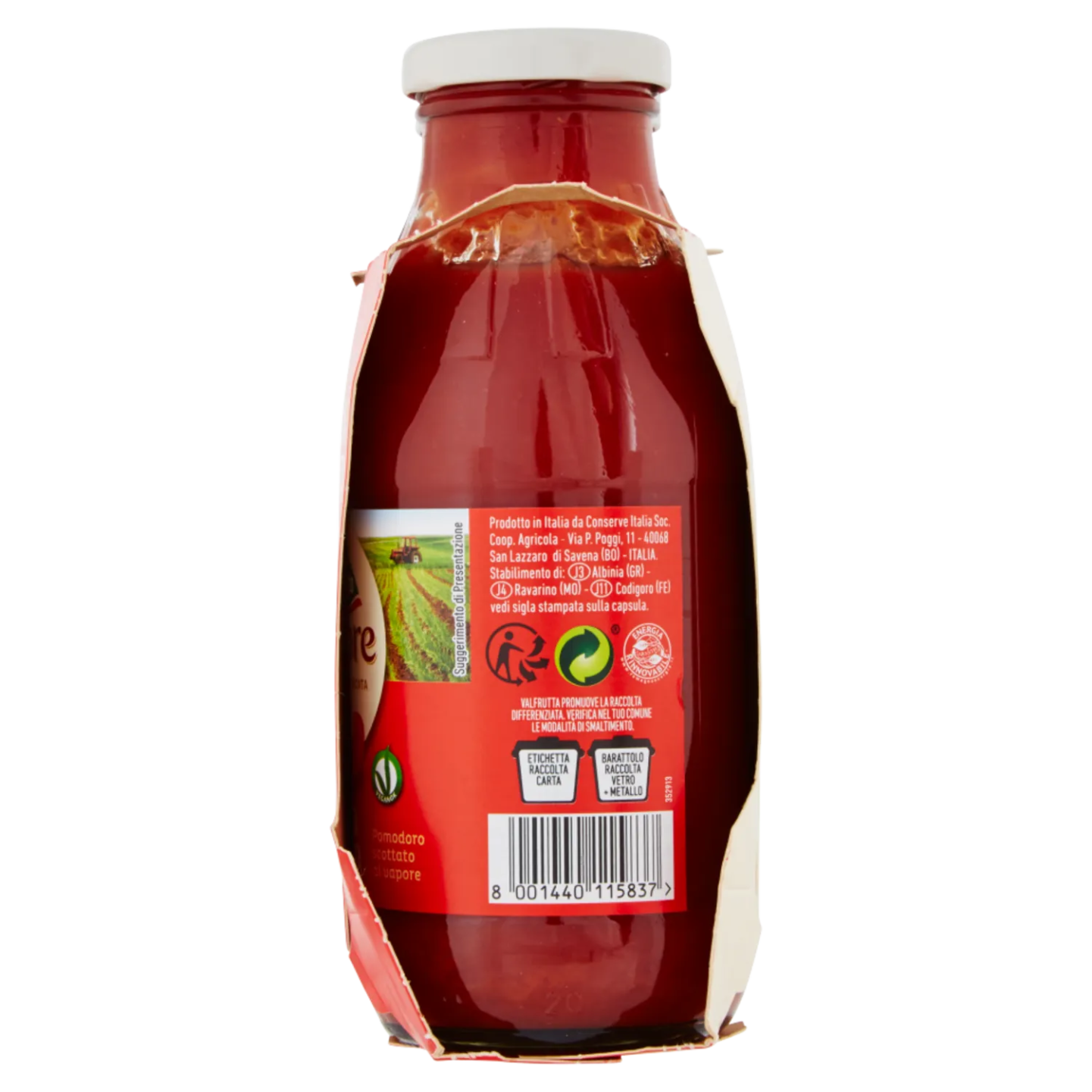 VALFRUTTA PASSATA DI POMODORO AL VAPORE VETRO 350GRX3 - immagine 4