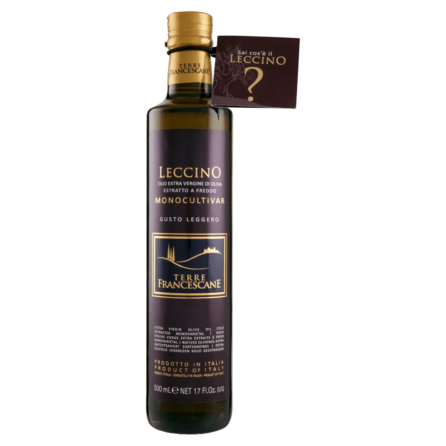 TERRE FRANCESCANE OLIO EXTRAVERGINE DI OLIVA LECCINO 500 ML
