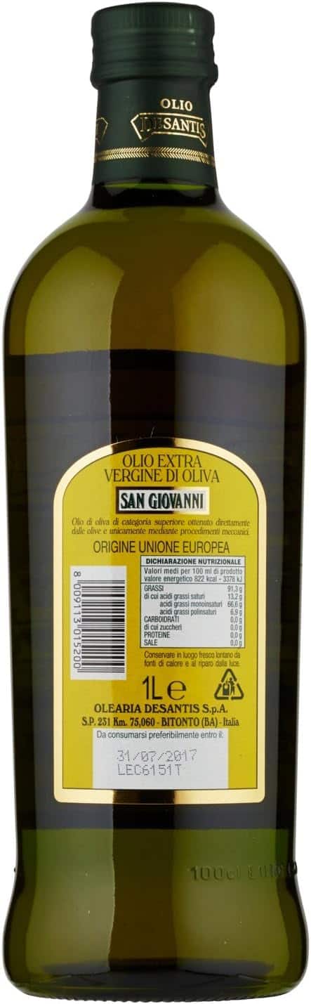 DESANTIS OLIO EXTRA VERGINE DI OLIVA SAN GIOVANNI 1 LT - immagine 2