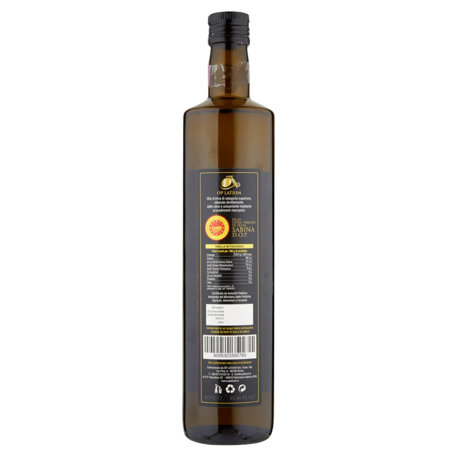 OP LATIUM OLIO EXTRA VERGINE DI OLIVA DOP SABINA 75 CL - immagine 2