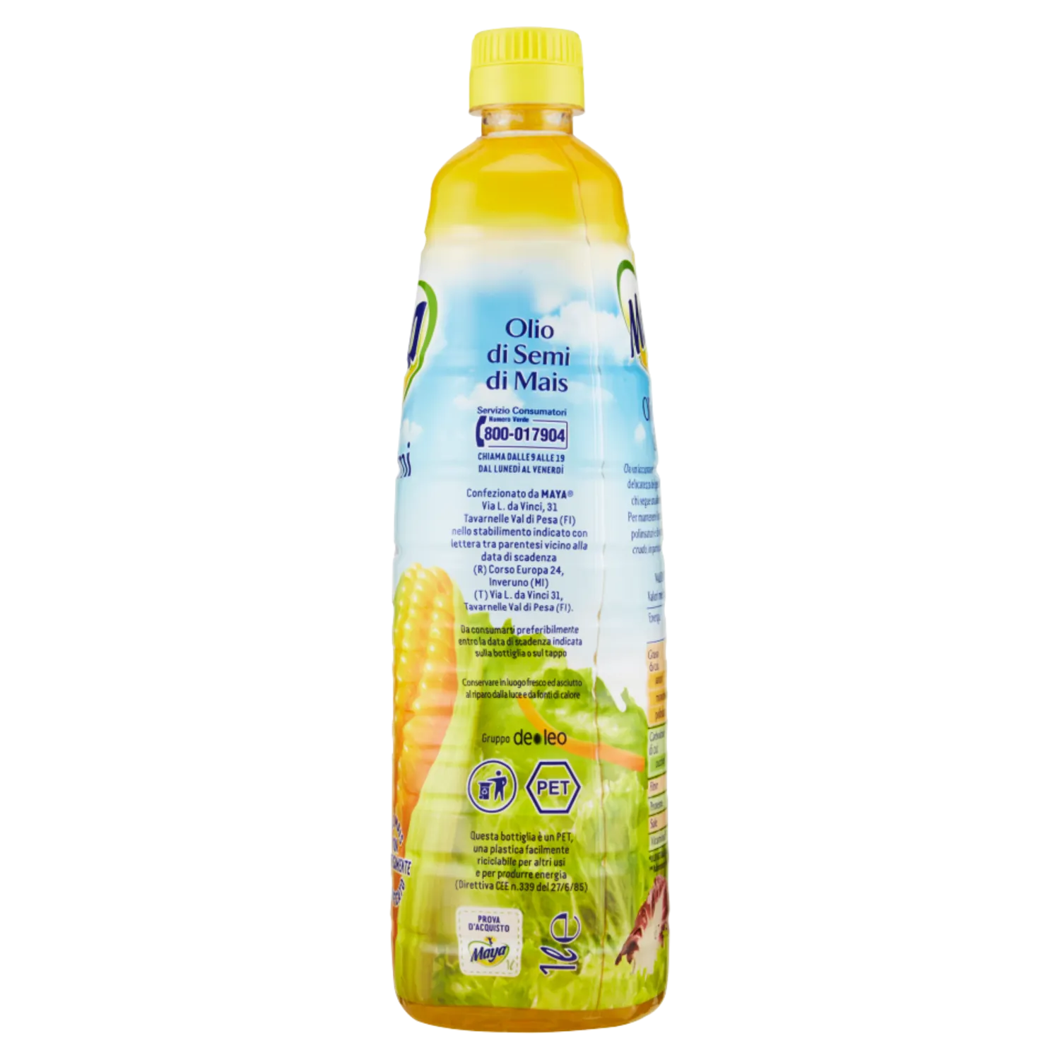 MAYA OLIO DI SEMI DI MAIS VITAMINIZZATO PET 1 LT - immagine 4
