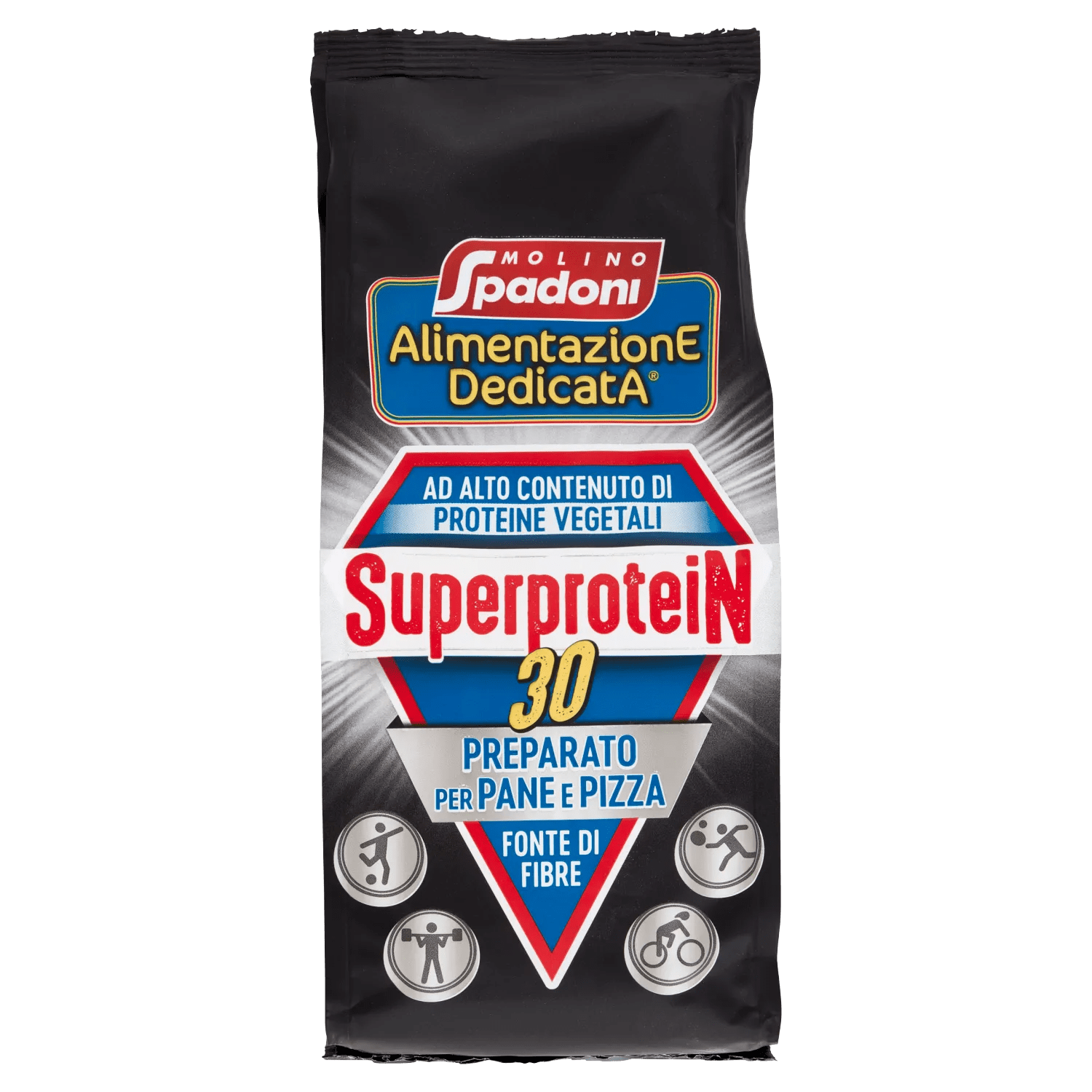 SPADONI PREPARATO PER PANE E PIZZE SUPERPROTEIN 30 500 GR