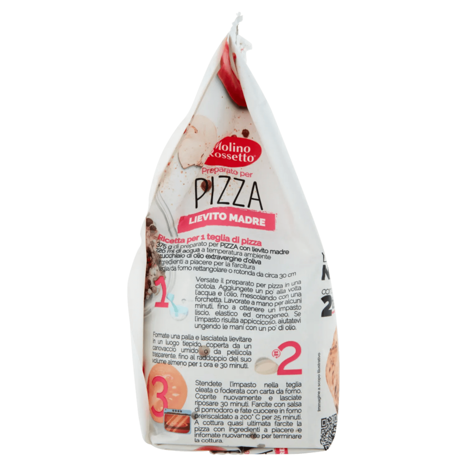 MOLINO ROSSETTO PREPARATO PER PIZZA + LIEVITO MADRE 750 GR - immagine 3