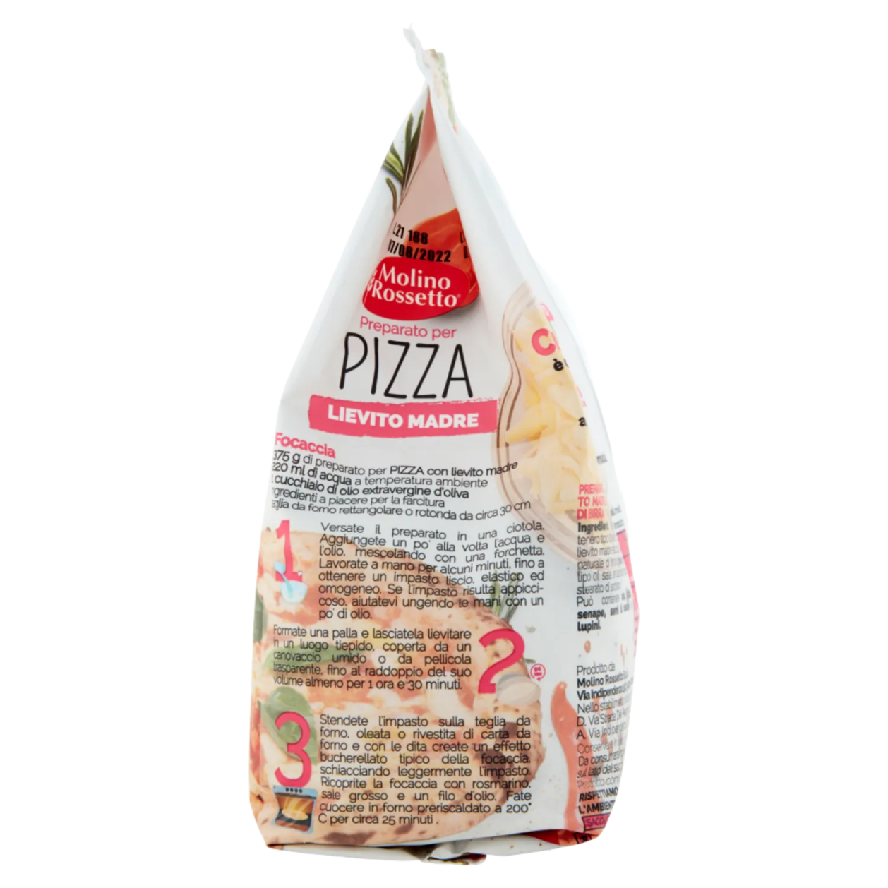MOLINO ROSSETTO PREPARATO PER PIZZA + LIEVITO MADRE 750 GR - immagine 4