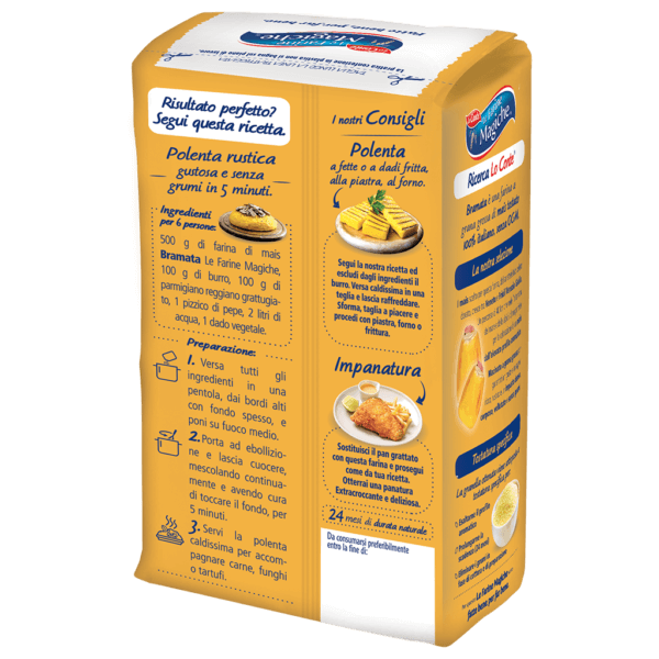 LE FARINE MAGICHE FARINA DI MAIS BRAMATA PER POLENTA 1 KG - immagine 2