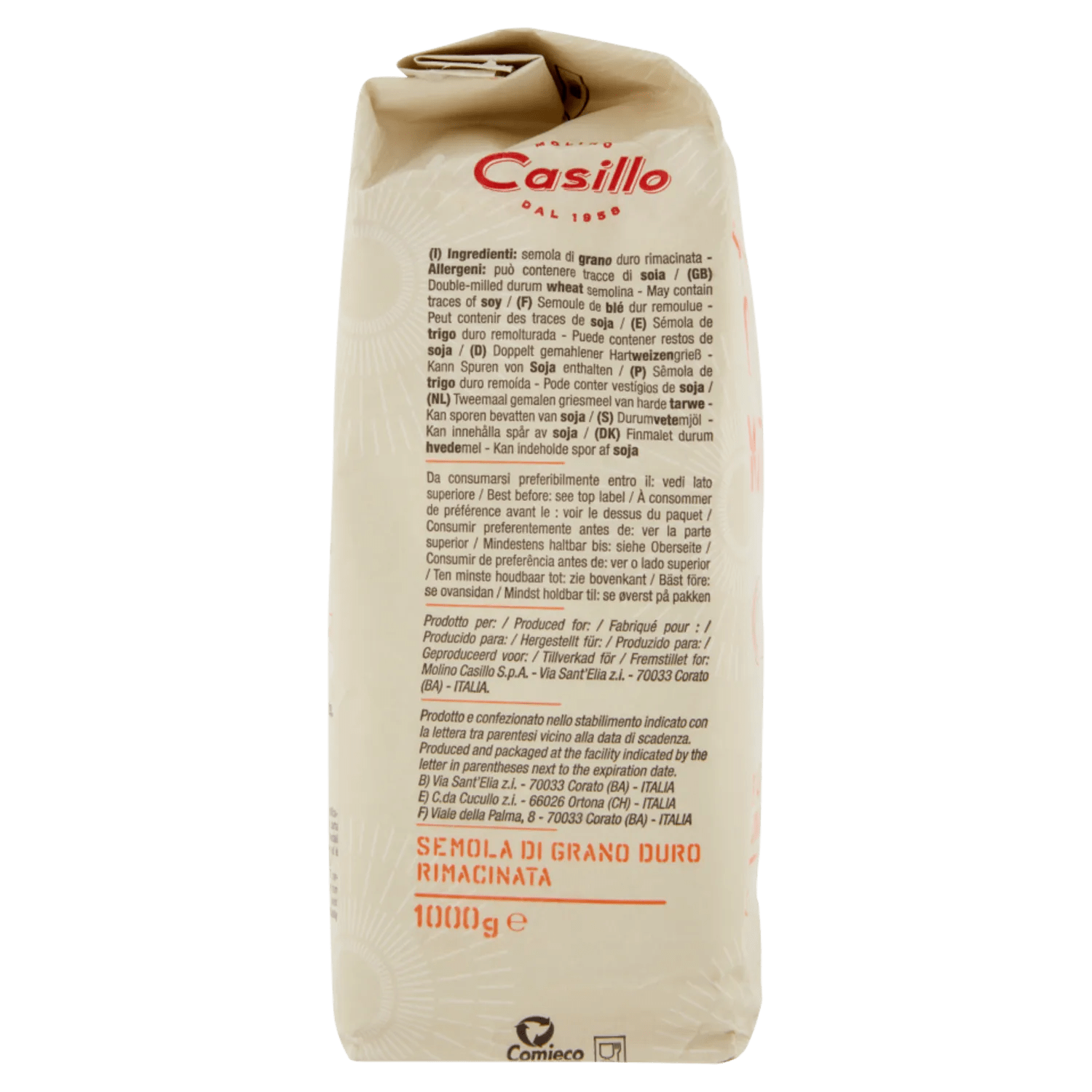 CASILLO SEMOLA RIMACINATA 1 KG - immagine 3