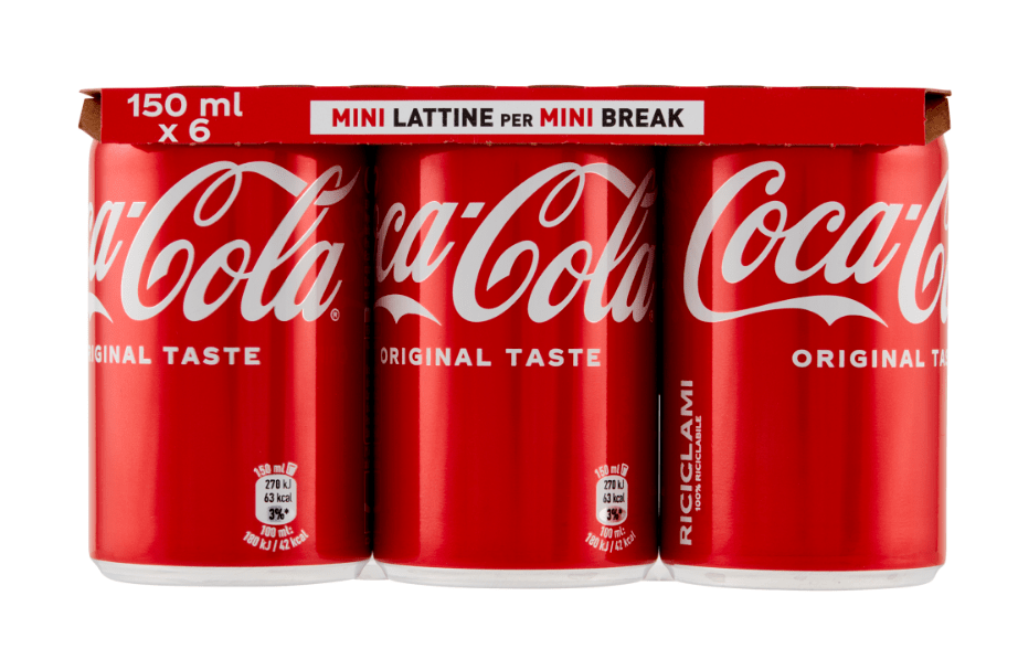 COCA COLA MINI LATTINA 6 X 15 CL